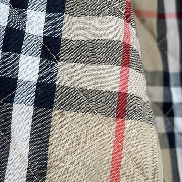 Burberry London Wool Blend Jacket Nova Check Quilted Lined Brown Men's XLarge - Picture 9 of 16